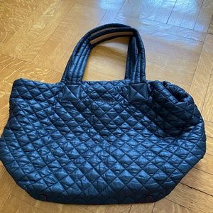 MZ Wallace black quilted nylon tote